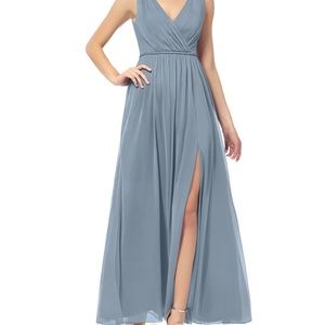 Azazie Tanicia Gown in Dusty Blue color